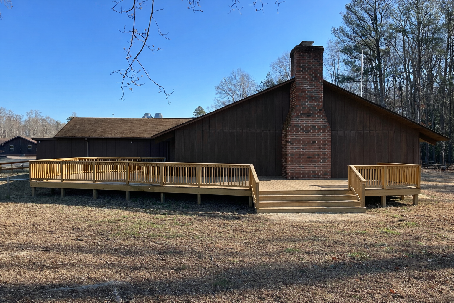1210 SQFT Deck addition to the Dining Hall
