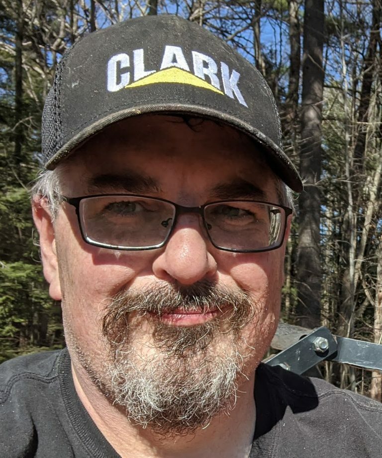 Travis taking a break from farm chores