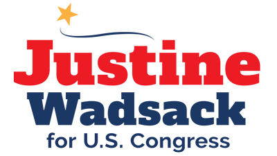Justine Wadsack For Congress: Website Splash