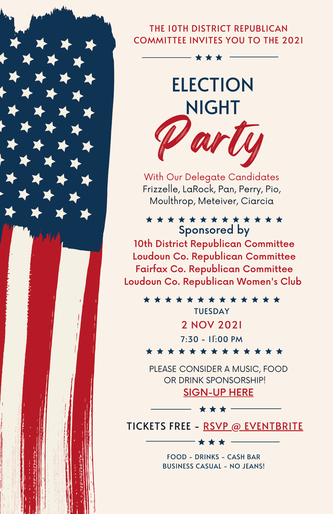 10th District Republican Committee: Election Night Sponsorships 2021