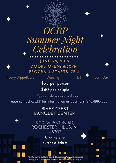 Oakland County Republican Party: OCRP Summer Night Celebration
