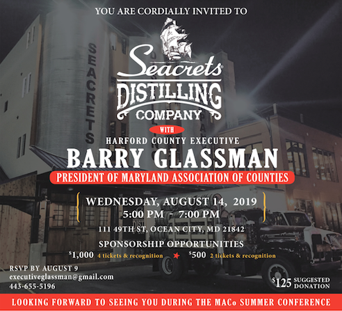 Friends of Barry Glassman: Seacrets Distilling Company W/ Harford County Executive Barry Glassman