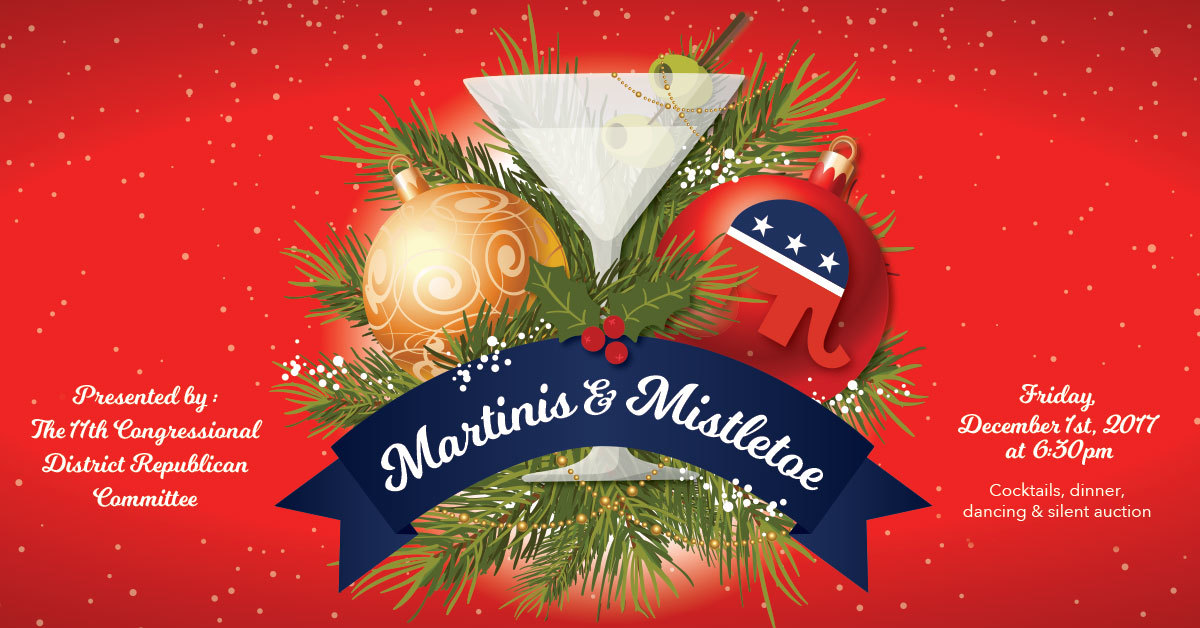 11TH CDRC: Martinis & Mistletoe Dinner, Cocktails, Dancing, Silent Auction